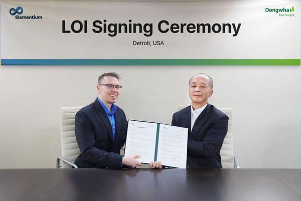 동화일렉트로라이트, 美 엘레멘티움과 신규 전해액 상용화 협력
